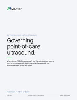 Cover of Governing Point-of-Care Ultrasound, an enterprise imaging best-practices guide