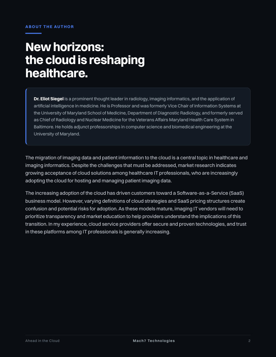 Ahead in the Cloud, page 2: New horizons