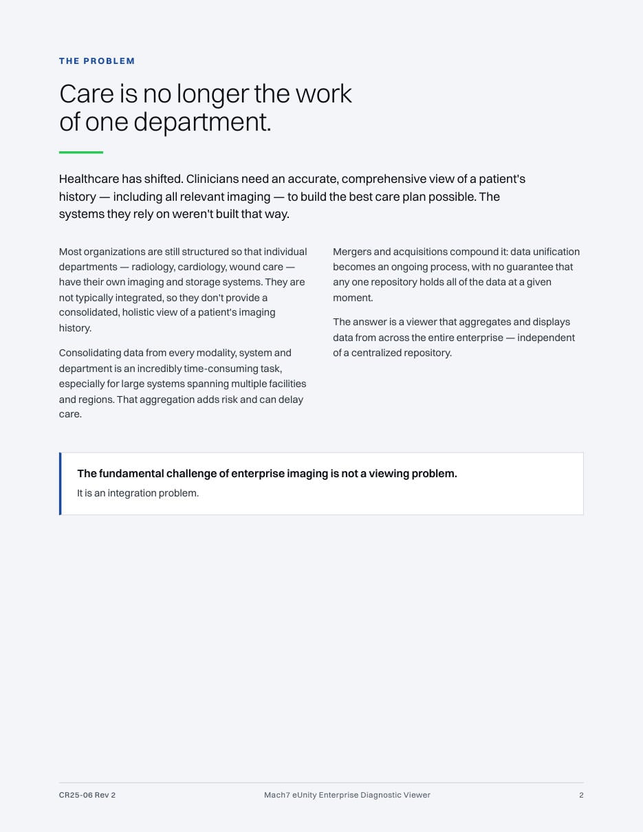 eUnity Enterprise Diagnostic Viewer, page 2: The problem